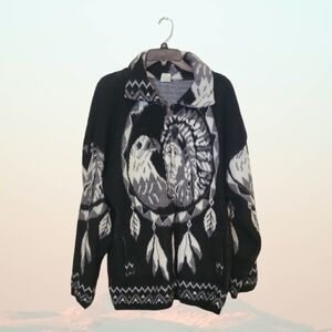 Yari Artesanias zip up wool jacket xl